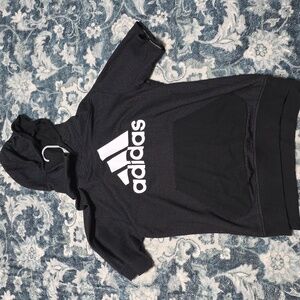Adidas Black Hoodie with White Logo